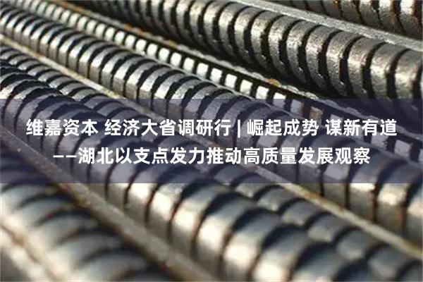 维嘉资本 经济大省调研行 | 崛起成势 谋新有道——湖北以支点发力推动高质量发展观察